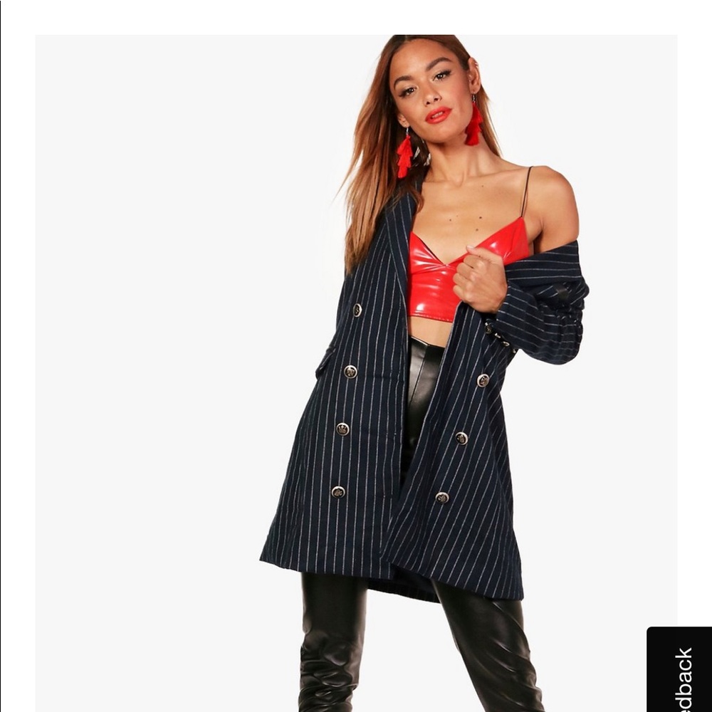 BOOHOO PINSTRIPE BLAZER, JACKET.